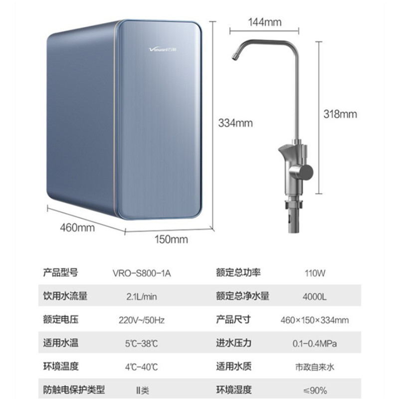 Vanward/万和 净水器S800-1A/S1000/S1400大通量净水机/一键换芯 - 图3