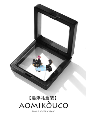 卡通可爱黑猫花花胸针别针配饰品