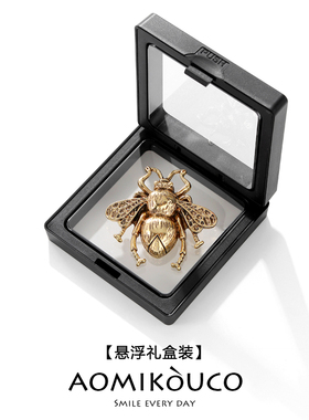 中古风复古蜜蜂胸针小众做旧别针