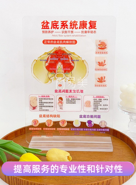高透亚克力材质摆台盆底系统康复月子中心产康店医患沟通知识科普