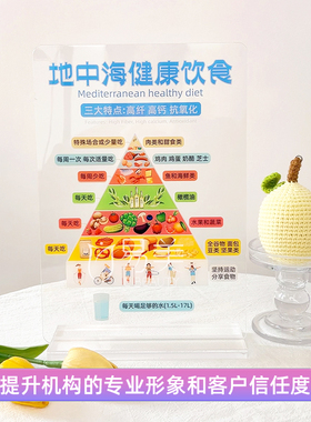 高透亚克力展示牌地中海健康饮食膳食计划制定医患沟通营养机构