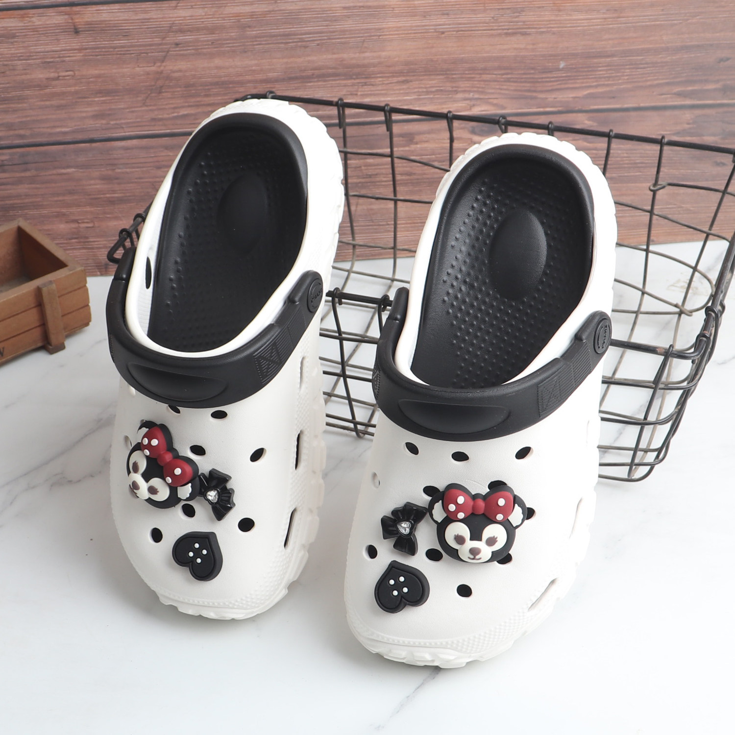 学生卡通蝴蝶结外穿包头透气洞洞拖鞋夏季舒适厚底女防滑两穿沙滩,淘宝优惠券,粉丝福利购,淘宝优惠卷