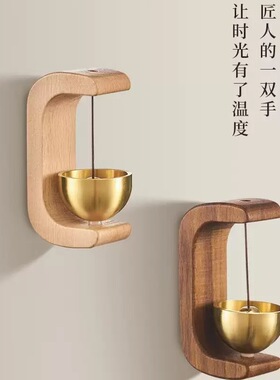 黄铜实木多巴胺门铃冰箱贴配件工艺礼品铃铛风铃家居装饰品中式