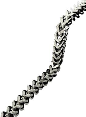 999纯钛龙骨链男士款高级感锁骨链足银男生银链潮流百搭正反链