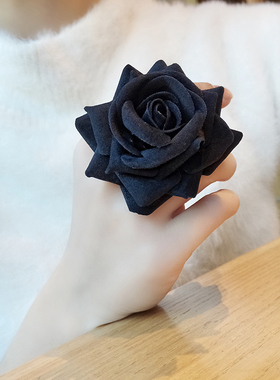 绒布玫瑰花朵舞台表演写真戒指环