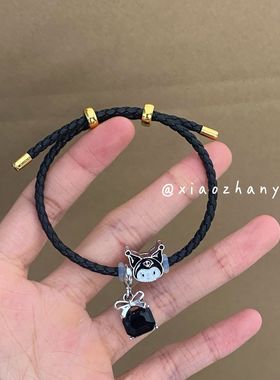 潘家库洛米美乐蒂凯蒂猫手绳女百搭甜美三丽鸥diy卡通系列手链女