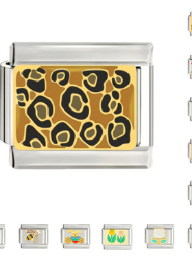 欧美流行现货9MM模块手链意大利手链焊接滴油上色CYG单颗