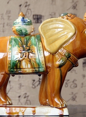 客厅工艺品洛阳唐三彩陶瓷