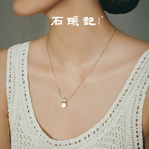 iSTONE/石头记葫芦天然白水晶项链高级感纯银吊坠颈链送女友礼物 - 图2
