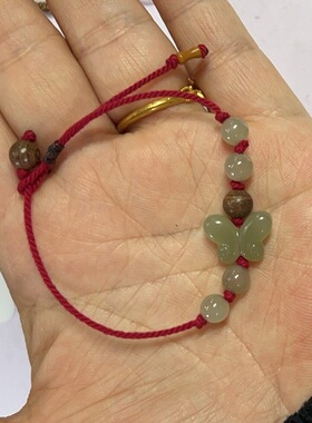 天然和田玉手链编织时尚清新简约手饰民族风送闺蜜复古文艺红绳
