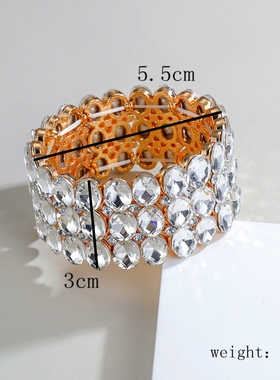 欧美手镯轻奢气质女手链水钻