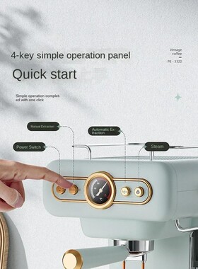 220V retro Italian coffee machine, household small fully sem