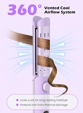 Airflow Curling Iron for Lasting Curls -Ceramic Flat Iron Ha