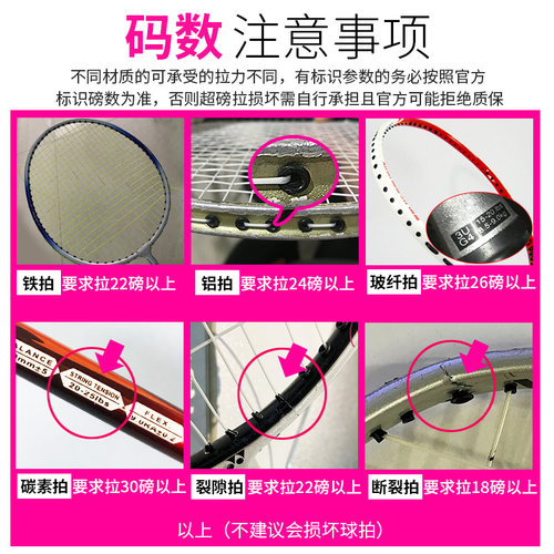 羽毛球拍拉线羽毛球拍断线修复羽毛球线羽毛球穿线羽毛球拍线换线 - 图3