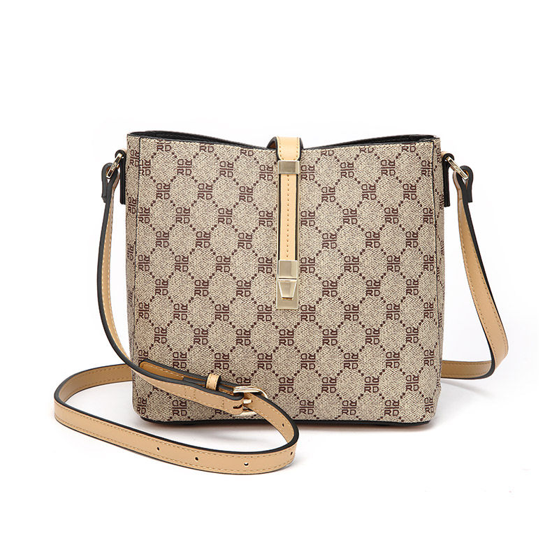 红蜻蜓2020新款印花ins风水桶包 红蜻蜓箱包女士包袋