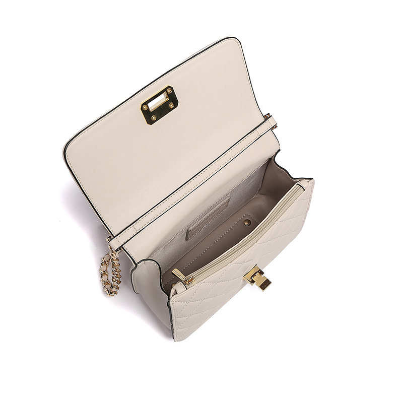 红蜻蜓女新款欧美风菱格金属单肩包 红蜻蜓箱包女士包袋