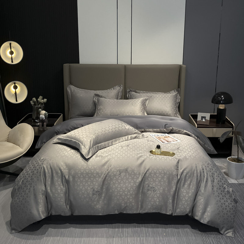 欧式冰丝四件套轻奢丝滑夏真丝被套 星晴床品套件/四件套/多件套