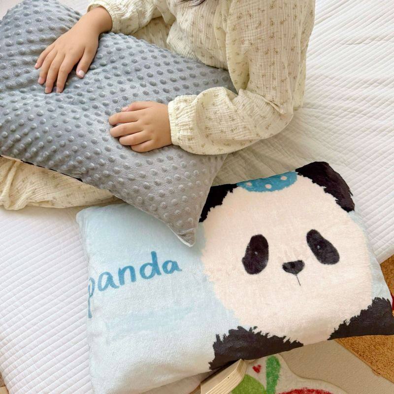 卡通小动物暖绒豆豆枕30*45cm枕头加绒保暖单只装家用枕套加枕芯,淘宝优惠券,粉丝福利购,淘宝优惠卷