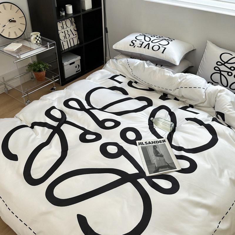 简约现代风夏季水洗真丝轻奢被套 星晴床品套件/四件套/多件套