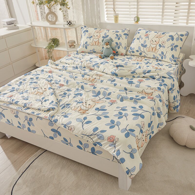 乳胶凉席夏被四件套夏季冰丝凉席子 星晴化纤被