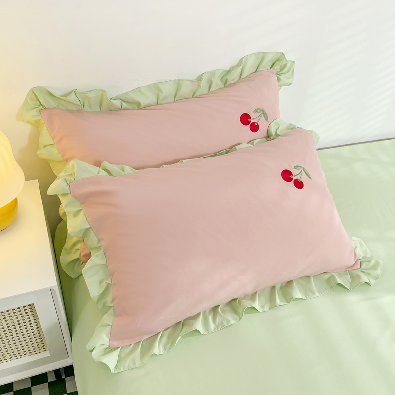 韩式花边家用48cmx74cm双人枕头套 星晴枕套