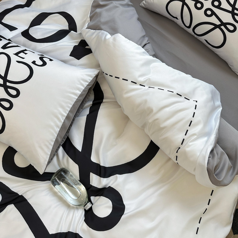 简约现代风夏季水洗真丝轻奢被套 星晴床品套件/四件套/多件套