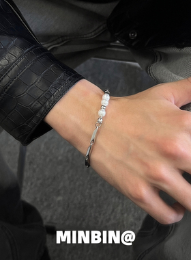 菱形钛钢手链ins冷淡风