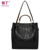 Вместительная и большая сумка через плечо, коллекция 2021, из натуральной кожи