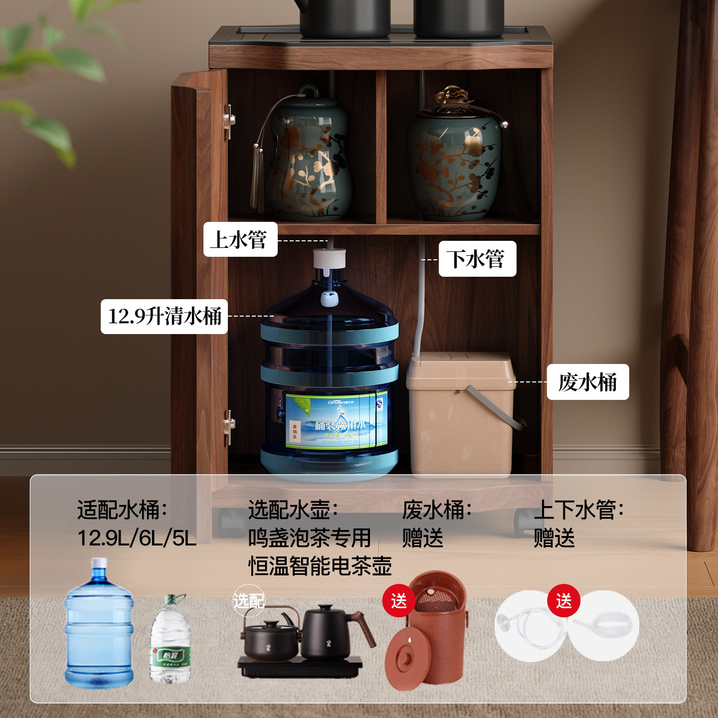 木小咖 千叶可移动边几沙发边柜茶具柜小户型阳台实木茶桌边柜,淘宝优惠券,粉丝福利购,淘宝优惠卷