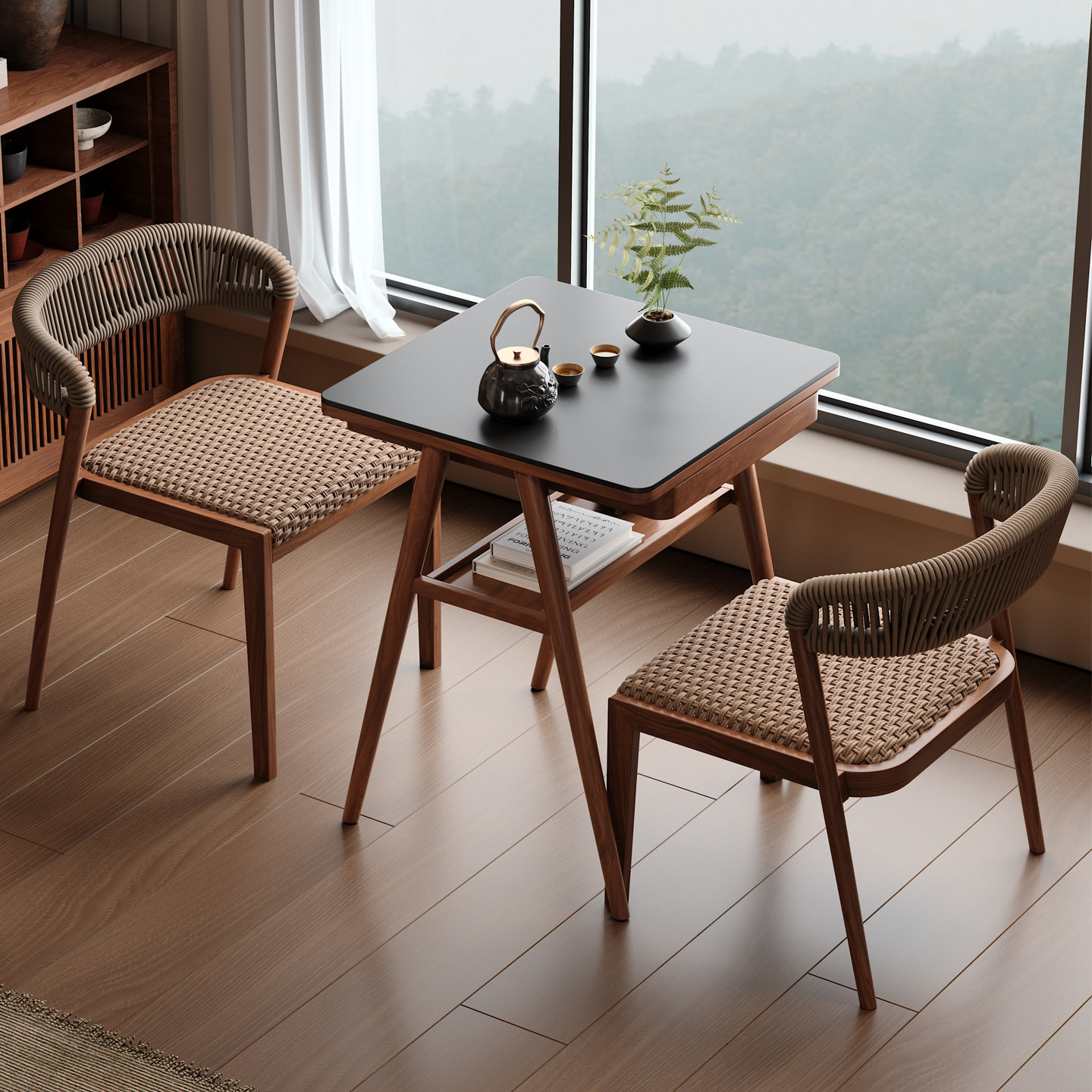 木小咖 山野家用阳台小户型桌椅休闲边桌椅组合泡茶一桌两椅茶桌,淘宝优惠券,粉丝福利购,淘宝优惠卷