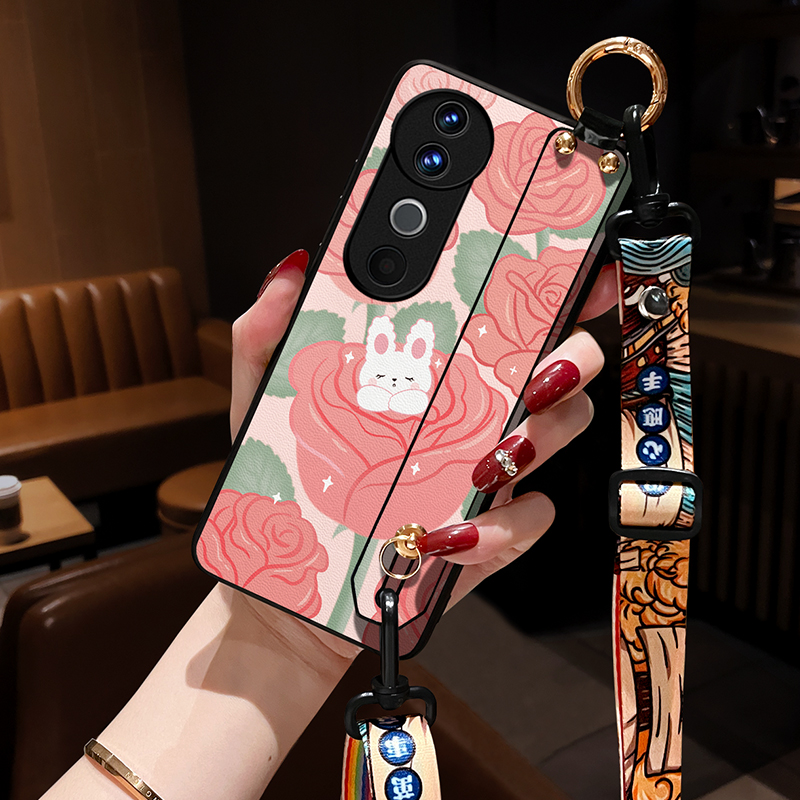 适用vivos19pro手机壳s30斜挎肩背挂脖绳s20手机壳新款s18保护套s16腕带miniS15支架s17卡通兔女玫瑰花12外壳 - 图2