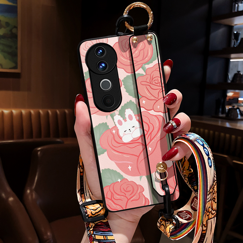 适用vivos19pro手机壳s30斜挎肩背挂脖绳s20手机壳新款s18保护套s16腕带miniS15支架s17卡通兔女玫瑰花12外壳 - 图3