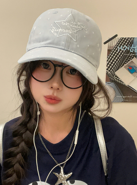 星星字母刺绣韩系显脸小棒球帽女