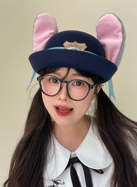 可爱朱迪兔子警官迪士尼旅游帽子