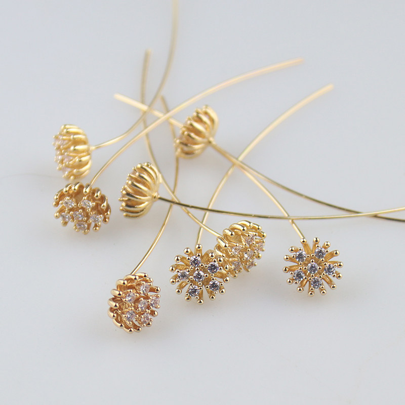 带针10mm保色微镶铜质锆石花蕊花心手工diy古风发簪材料饰品配件,淘宝优惠券,粉丝福利购,淘宝优惠卷