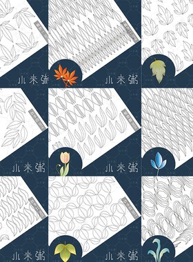 花冠团扇兔子缠花纸模手工diy