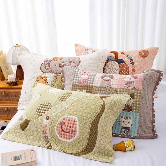 新款纯棉纱布枕巾a类柔软透气吸汗全棉枕头巾成人家用盖巾