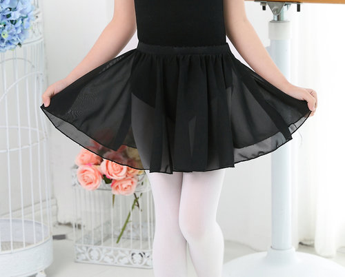 幼儿童舞蹈纱裙半身女孩演出服雪纺裙跳舞裙芭蕾舞裙松紧腰一片裙 - 图1