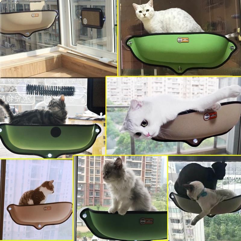 美国KH猫吊床半封闭型深度睡眠窝晒太阳猫垫猫窝吸盘窗台车载猫窝,淘宝优惠券,粉丝福利购,淘宝优惠卷