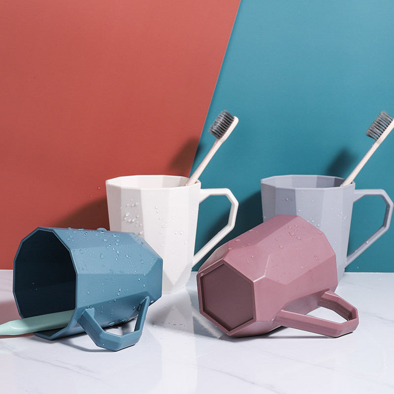 创意简约洗漱杯漱口杯几何菱形刷牙杯家用情侣可爱牙刷杯喝水杯子,淘宝优惠券,粉丝福利购,淘宝优惠卷