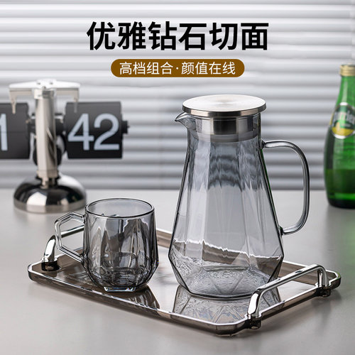 玻璃水杯套装家用大容量轻奢冷水壶客厅2026新款水杯子杯具高颜值 - 图3