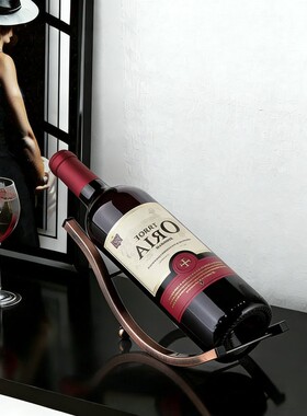 轻奢家用倒挂红酒架摆件