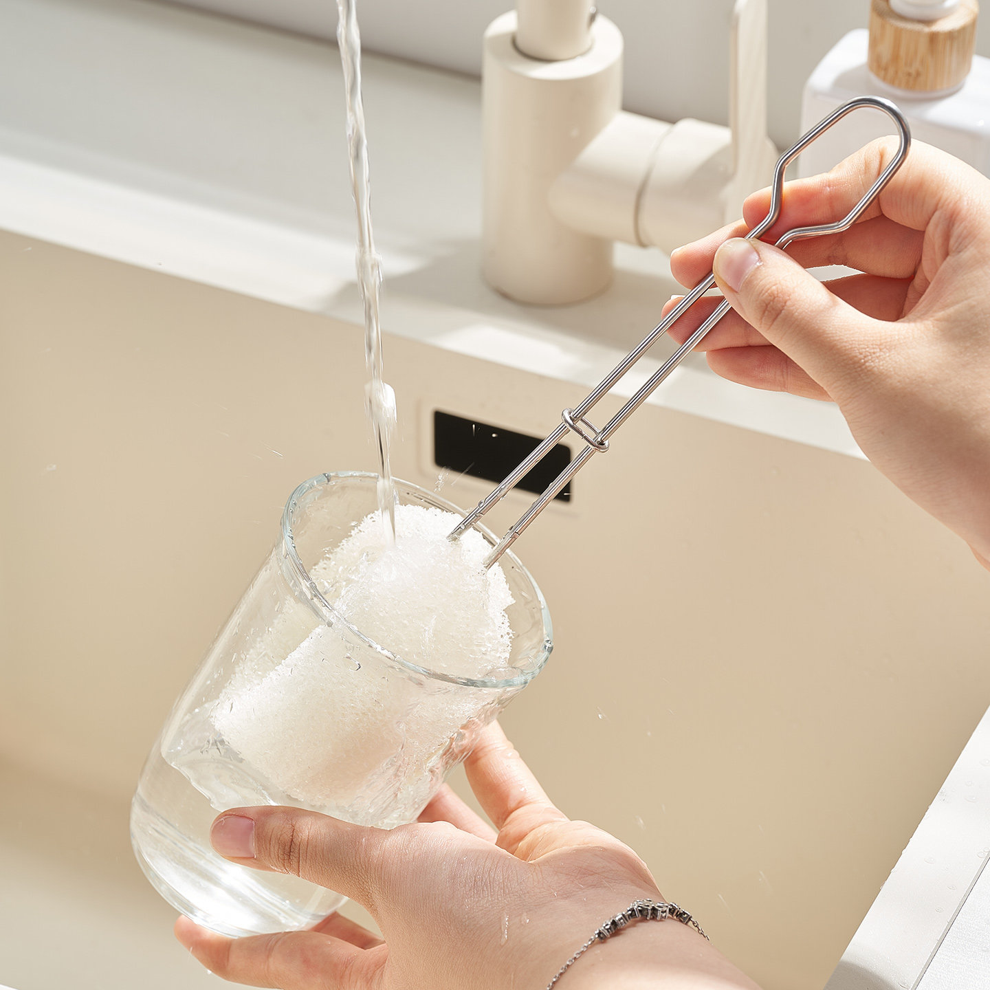 杯刷奶瓶刷海绵304不锈钢家用长柄杯刷水杯清洗神器洗杯子专用刷,淘宝优惠券,粉丝福利购,淘宝优惠卷