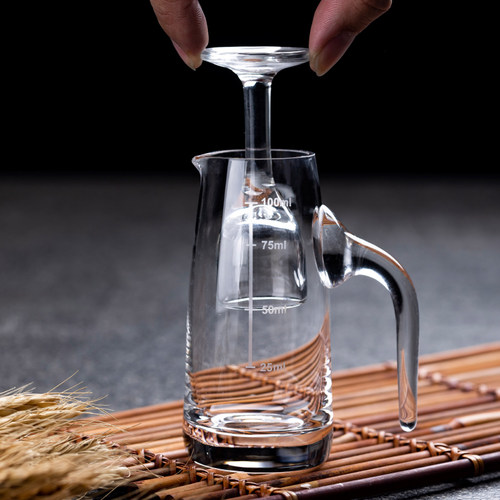 水晶白酒杯套装小号2两杯家用创意中式仿古怀旧分酒器高品质杯子 - 图2