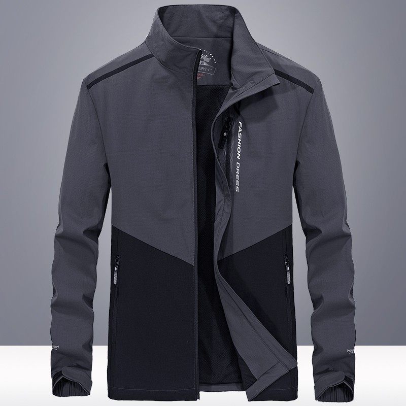 吉普盾男士成熟稳重秋装薄款潮夹克 沃沃手服饰夹克