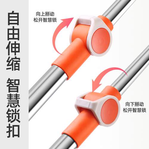 通用大卫拖把杆旋转拖把替换头吸水拖墩布手压式加粗拖把杆盘配件 - 图0