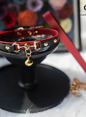 【DTL】铃铛项圈女m定制chocker刻字puppy颈带牵引绳颈环k9