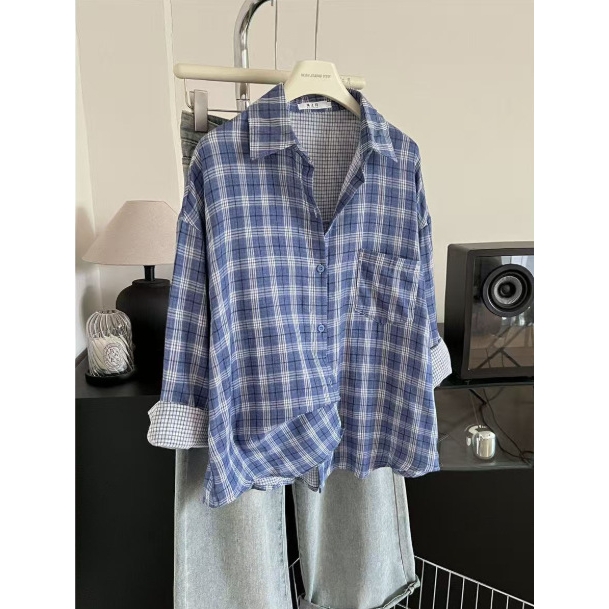 文艺气质条纹中长款宽松显瘦衬衫2025春季新款韩版长袖百搭上衣潮 - 图0