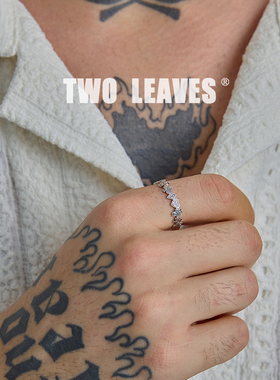 TWOLEAVESS925银复古扑克戒指
