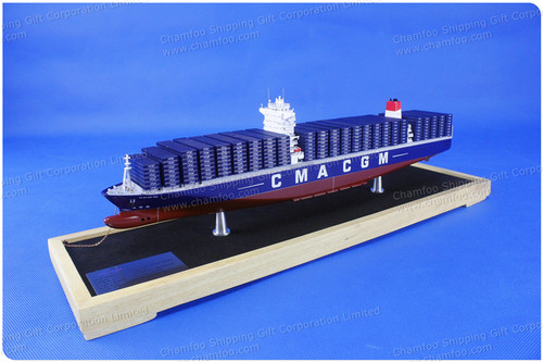 限量珍藏版 达飞轮船CMA CGM 40cm合金集装箱船 高端航运礼品模型 - 图2